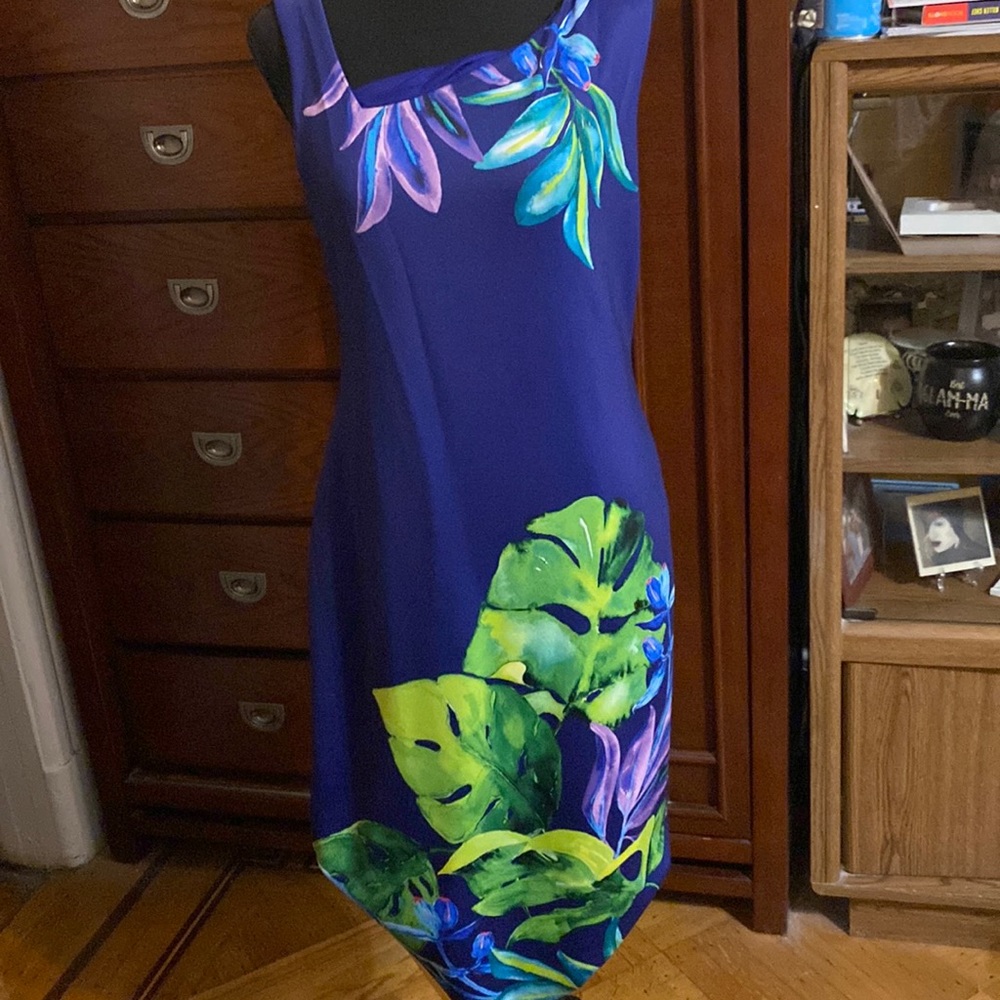 Pure jungle purple print dress. Size medium